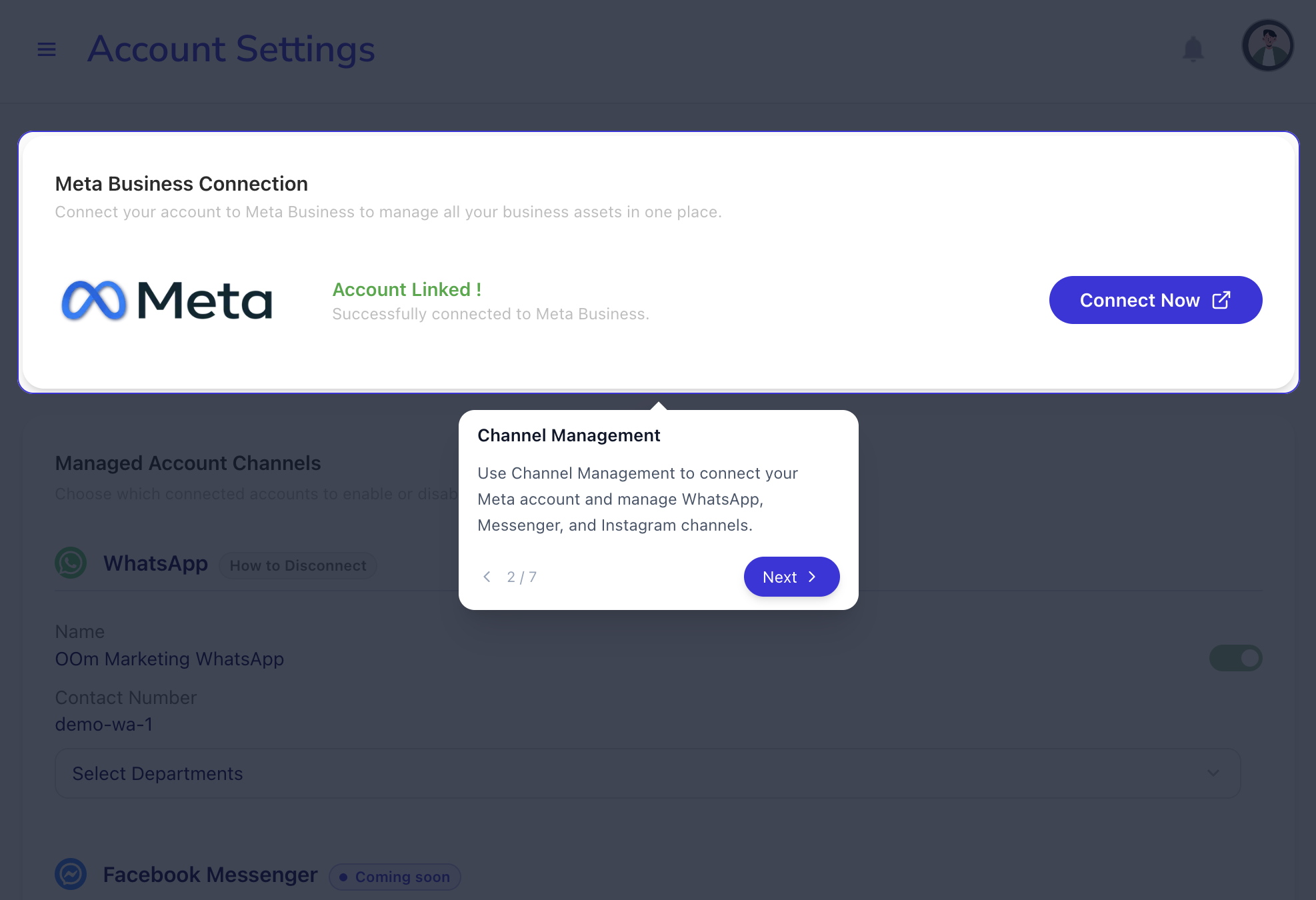 Channel Management Interface